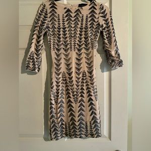 Dress Forum Sheer Embellished Mini Dress